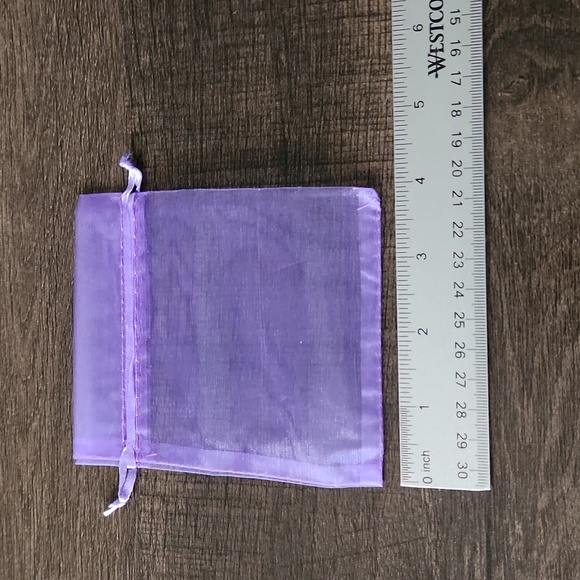 50 Pull string purple mesh bags - Picture 3 of 3